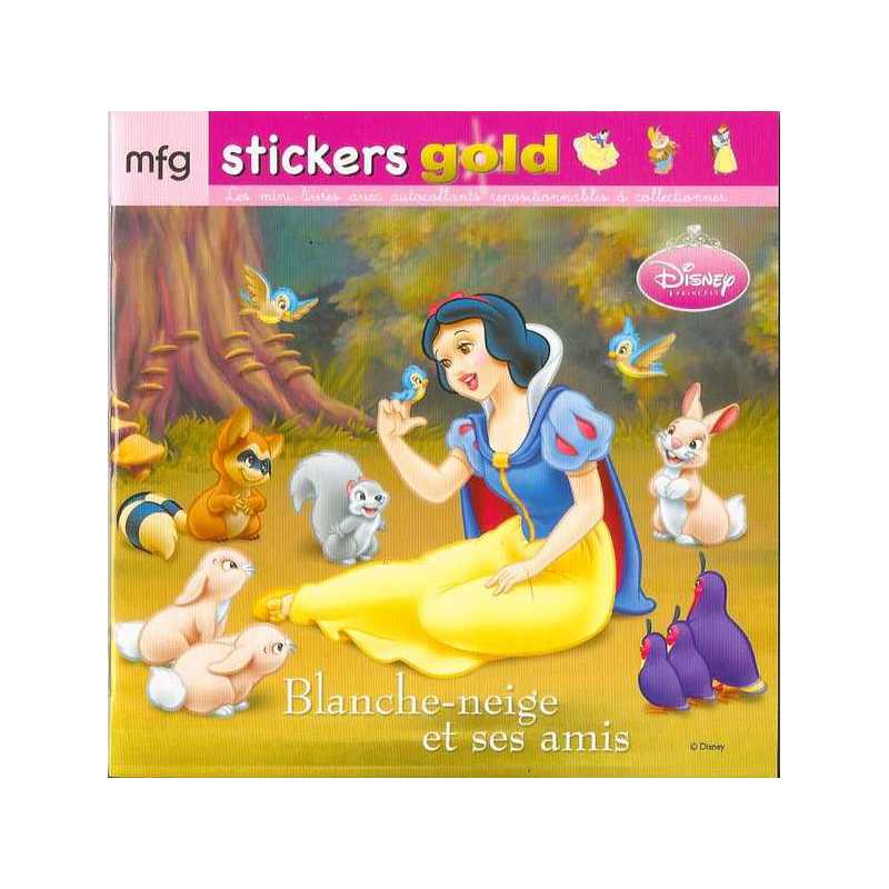 Stickers Gold Blanche Neige et ses amis