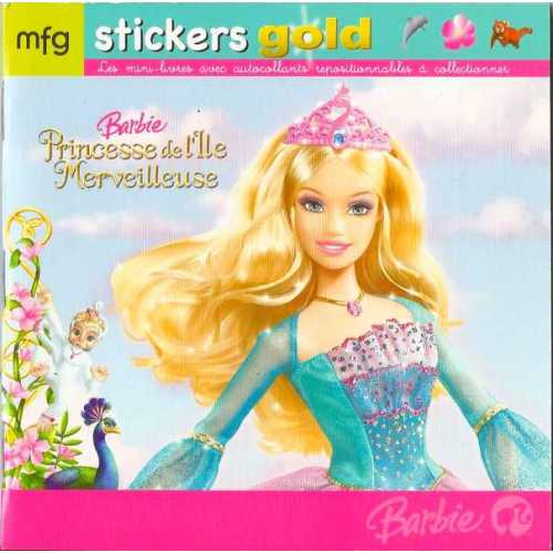 Stickers Gold Barbie Princesse de l'Ile Merveilleuses