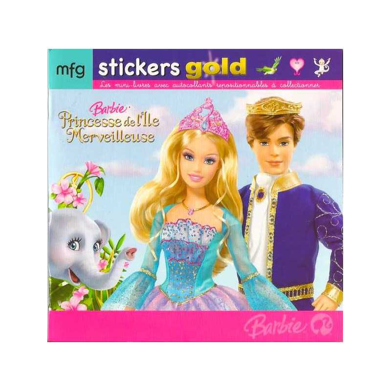 Stickers Gold Barbie Princesse de l'Ile Merveilleuses