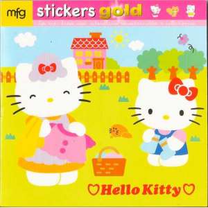 Stickers Gold Hello Kitty