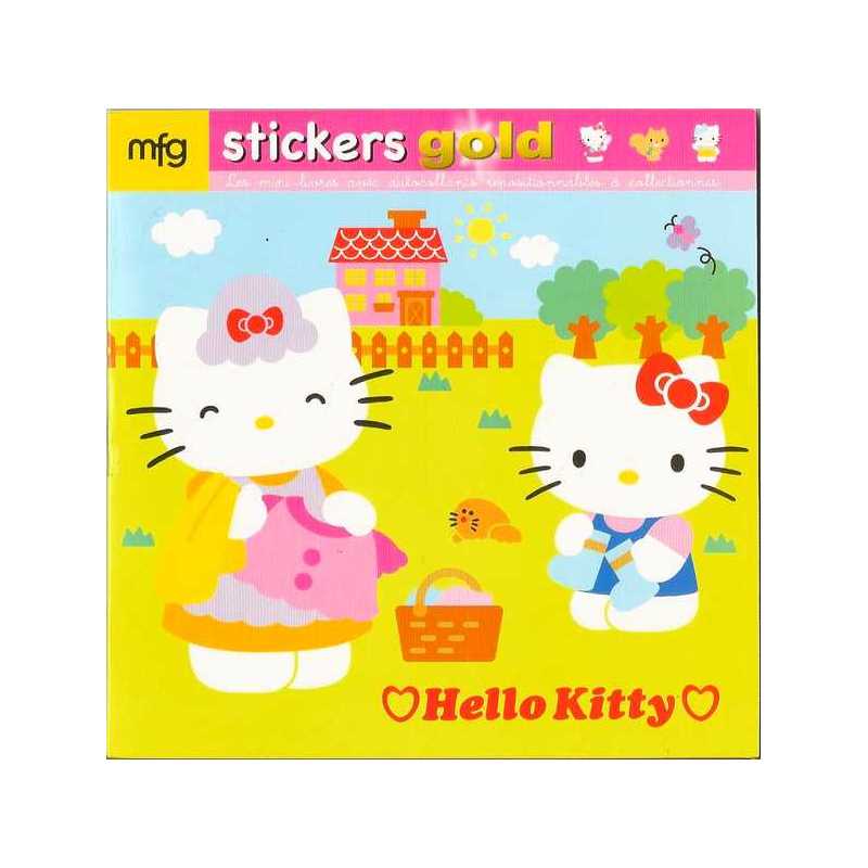 Stickers Gold Hello Kitty