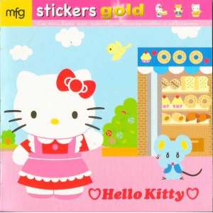 Stickers Gold Hello Kitty