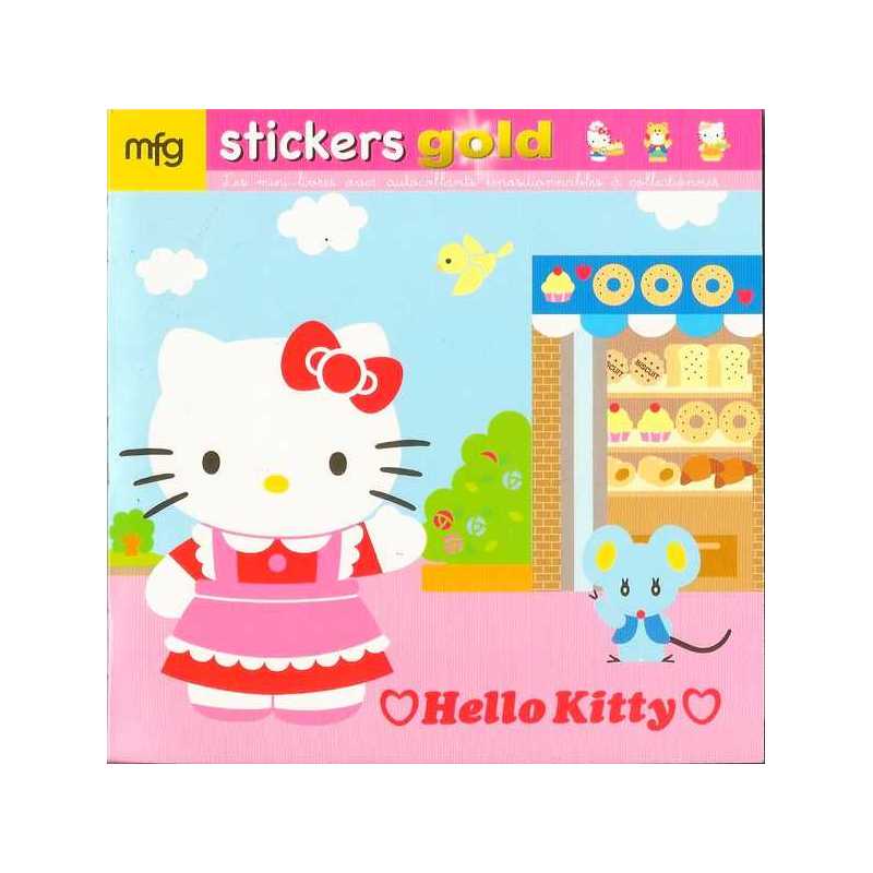 Stickers Gold Hello Kitty