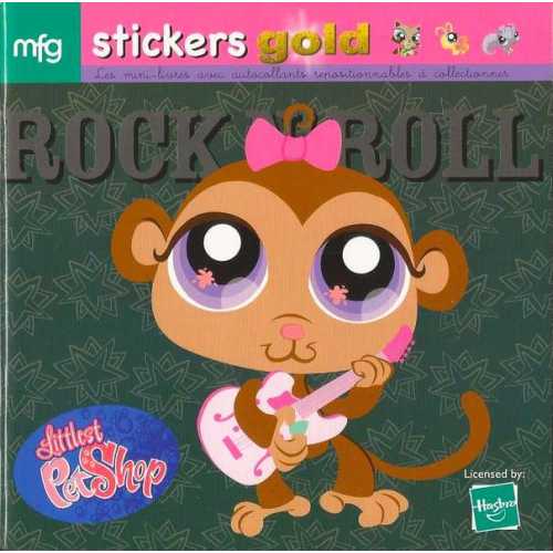 Stickers Gold Littlest PetShop Rock n roll