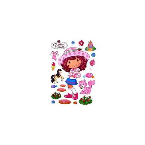 Grand stickers enfant CHARLOTTE AUX FRAISES 