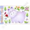 Grand stickers murale Hippopotame