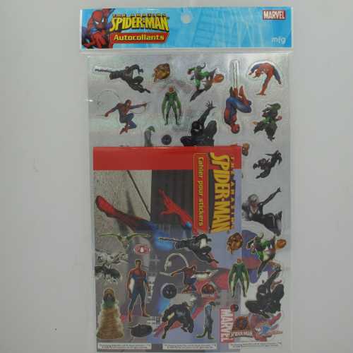 Spider-Man Amazing Pack Stickers Gold & Silver + cahier N°3