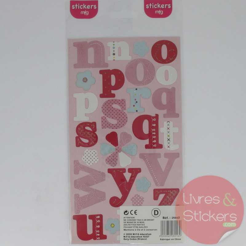 Stickers alphabet minuscule 3