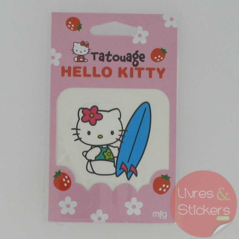 Tatouage Hello Kitty surf