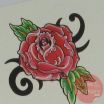 Tatouage tribal rose