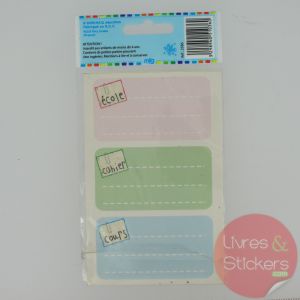 Etiquettes scolaires Mfg 8/20