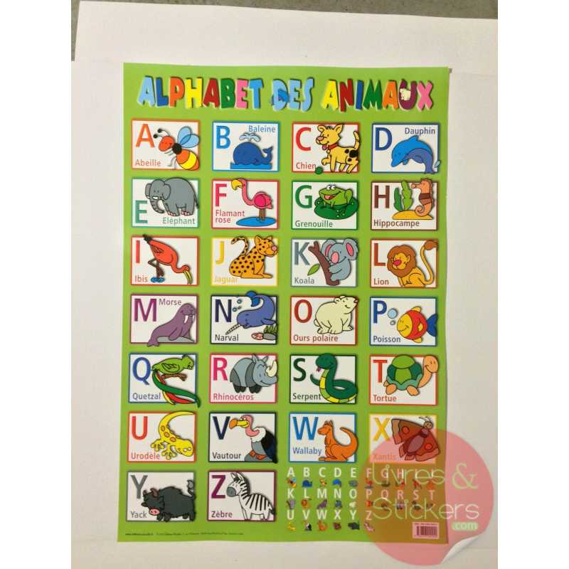 Poster alphabet des animaux