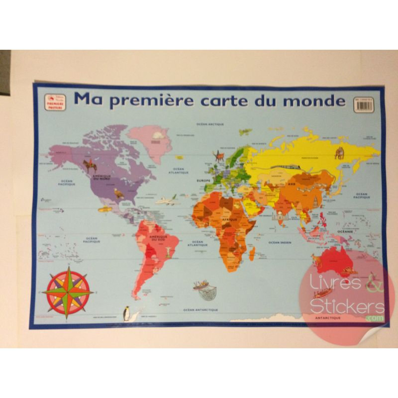Carte Du Monde Poster Plastifie | stopeads