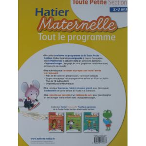 maternelle tout le programme 2,3 ans