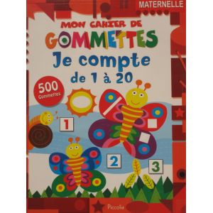 Mon cahier de gommettes je compte  de 1 à 20 500 gommettes