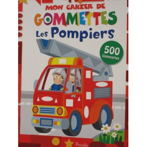 Mon cahier de gommettes les pompiers