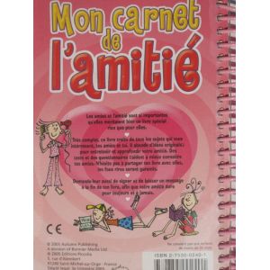 Mon carnet de l'amitié carnet d'adresses trucs et astuces confidences souvenirs...