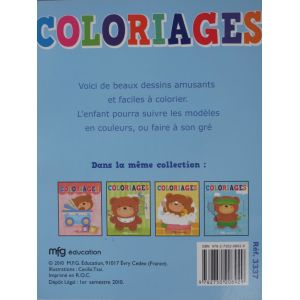 Coloriage ourson bleu avec model 