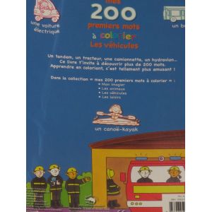 Mes 200 premiers mots à colorier les véhicules