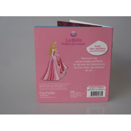 Mon histoire  à décorer. Disney, la belle au bois dormant avec des stickers en or.