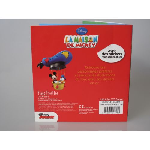 Mon histoire à décorer. Disney, la maison de Mickey avec des stickers en or.