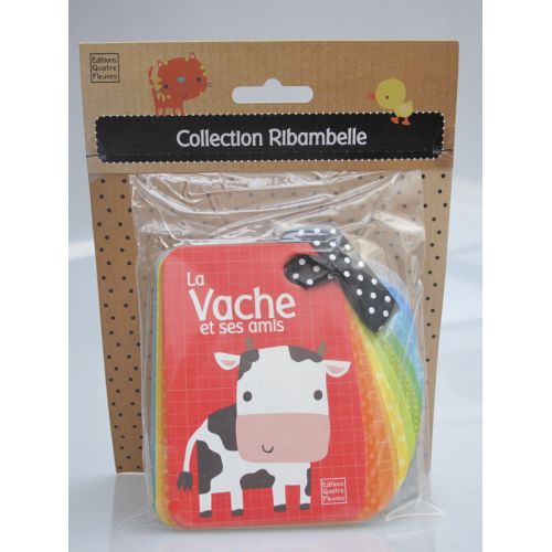 Cartes d'éveil. La vache et ses amis. Collection Ribambelle. A accrocher à la chaise de bébé, à la poussette...