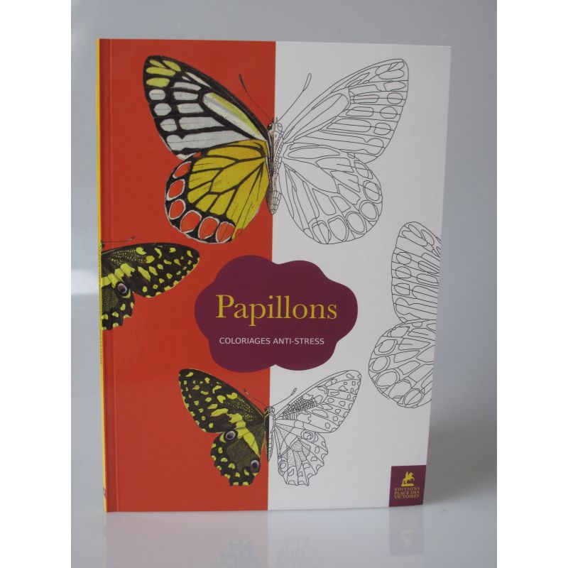 Papillons, coloriages anti-stress.
