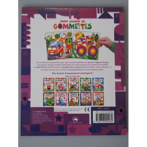 Mon cahier de gommettes les engins. 500 Gommettes.