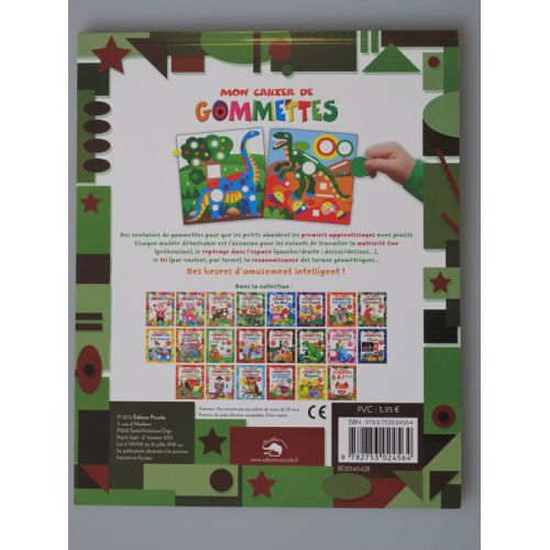 Mon cahier de gommettes les dinosaures. 500 Gommettes.