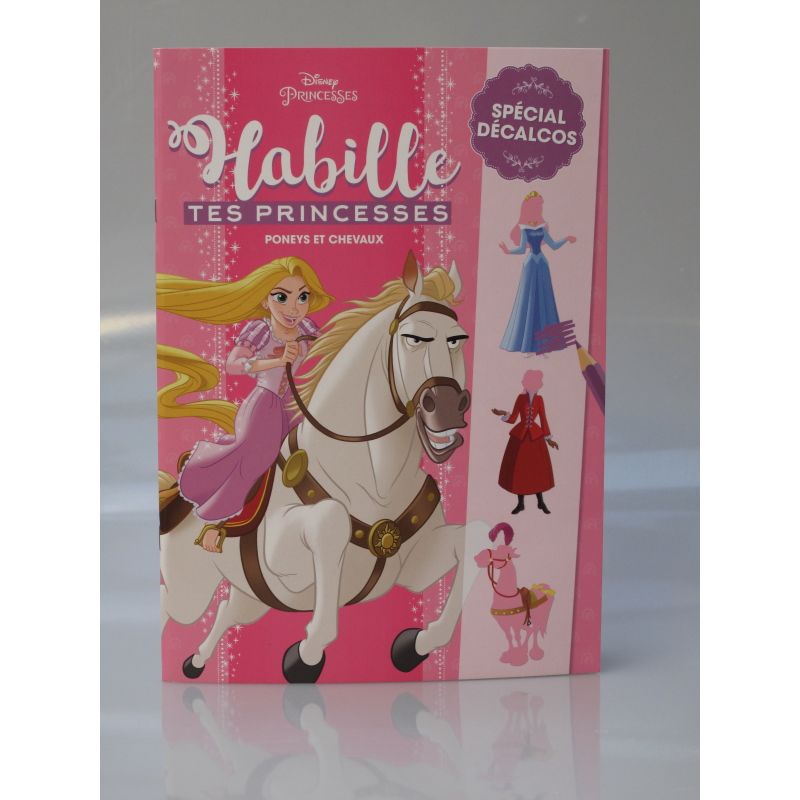 Habille tes princesses poney et chevaux. Disney princesses, spécial décalcos.