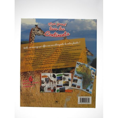Mon grand livre des continents. Avec 6 grandes cartes à déplier!