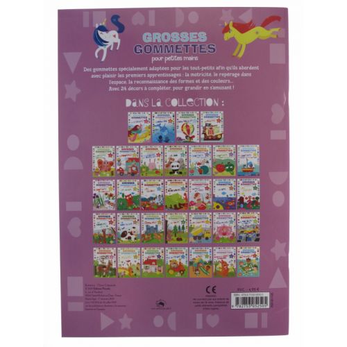 Grosses gommettes pour les petites mains. Les licornes 130 gommettes.