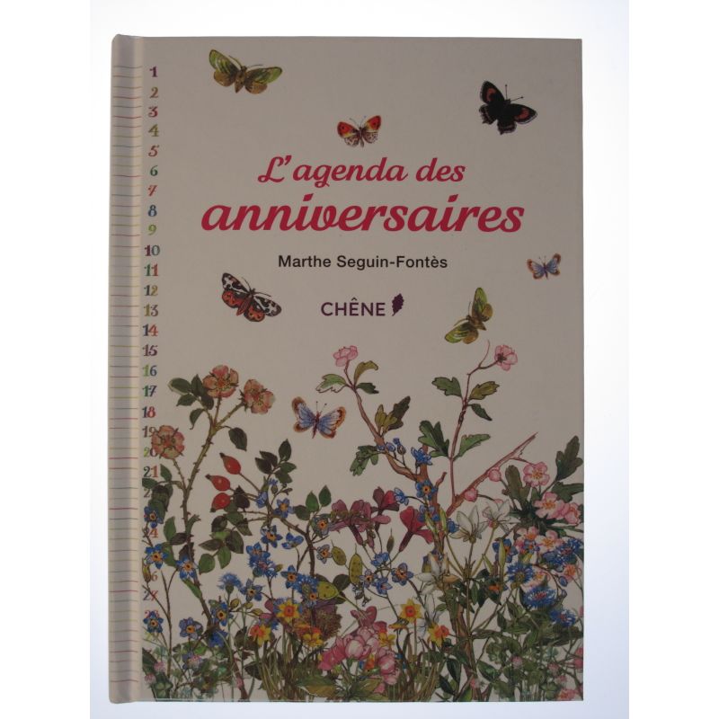 L'agenda des ANNIVERSAIRES.