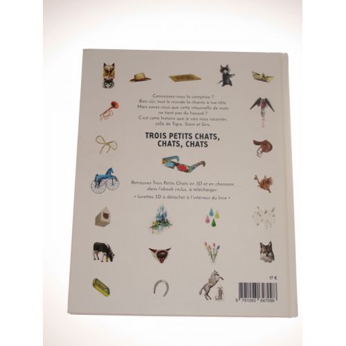 Trois petits chats. Avec un ebook en 3D et en chansons.